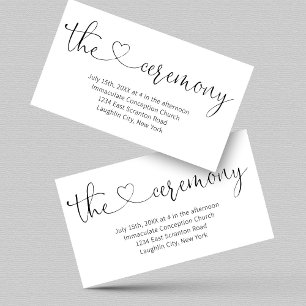 D'accompagnement Carte de boîtier de cérémonie mariage - Simple