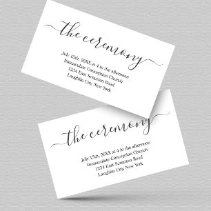 D'accompagnement Carte de boîtier de cérémonie mariage - Simple