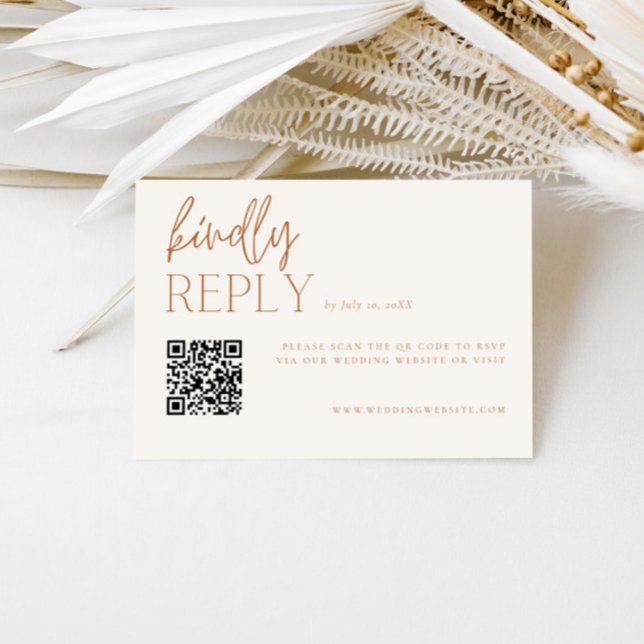 D'accompagnement Carte de boîtier de code QR RSVP RSVP pour mariage (Créateur téléchargé)