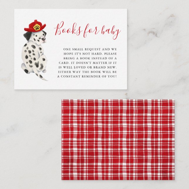 D'accompagnement Carte de boîtier de demande de carnet de pompiers (Devant / Derrière)