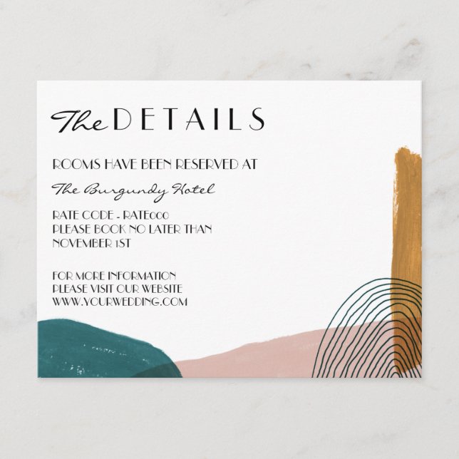D'accompagnement Carte de boîtier de détails d'aquarelle Abstraite (Devant)