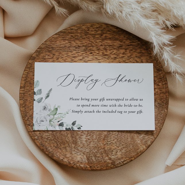 D'accompagnement Carte de boîtier de douche à affichage floral blan (Créateur téléchargé)