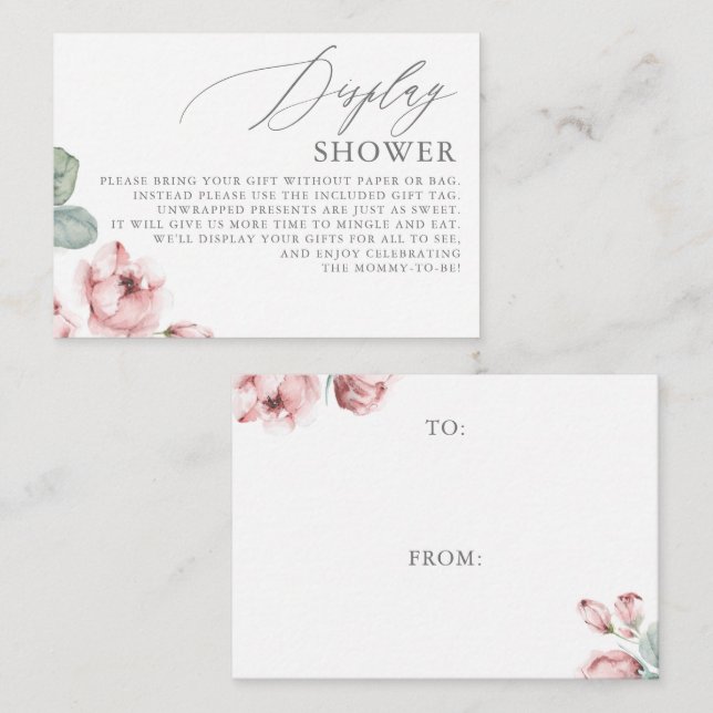 D'accompagnement Carte de boîtier de douche à Rose poussiéreux (Devant / Derrière)