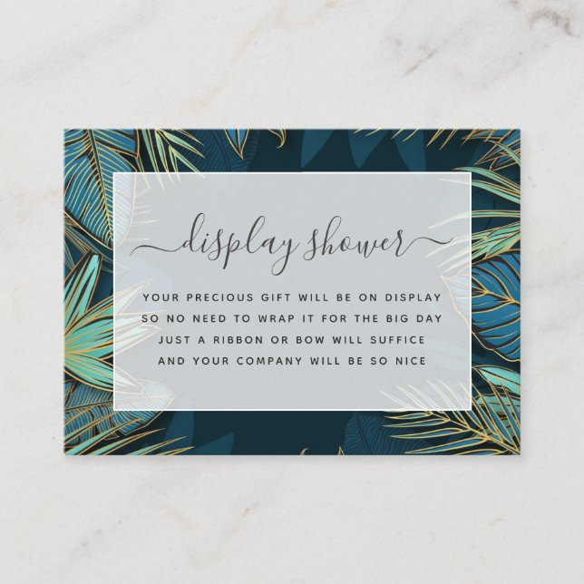 D'accompagnement Carte de boîtier de Fête des mariées tropicale (Devant)