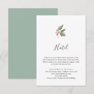 D'accompagnement Carte de boîtier de l'hôtel Christmas Green & Berr