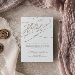 D'accompagnement Carte de boîtier de l'hôtel Romantic Gold Calligra