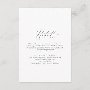 D'accompagnement Carte de boîtier de l'hôtel Silver Calligraphy