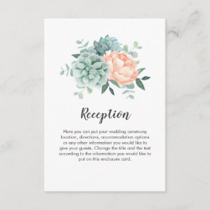 D'accompagnement Carte de boîtier de Mariage floral de pivoine succ