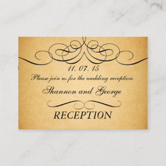 D'accompagnement Carte De Boîtier De Mariage Vintage Swirls