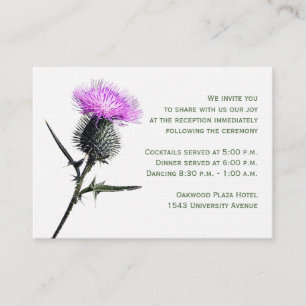 D'accompagnement Carte De Boîtier De Réception De Chardon Violet Et