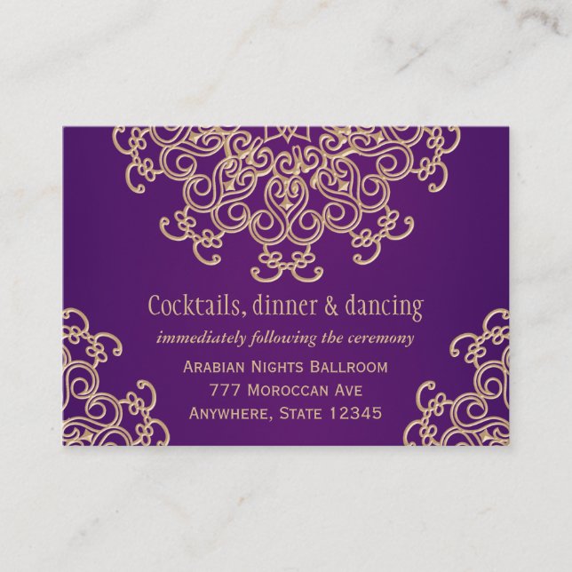 D'accompagnement Carte de boîtier de réception de style indien viol (Devant)