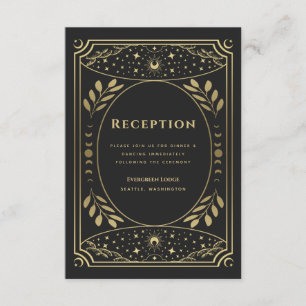D'accompagnement Carte de boîtier de réception de tarot élégant Gol