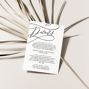 D'accompagnement Carte de boîtier Détails de calligraphie romantiqu