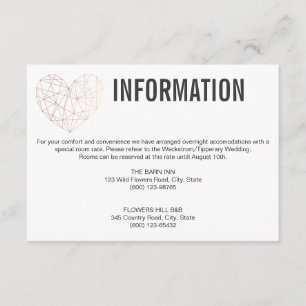 D'accompagnement Carte de boîtier d'informations Géométrique or R