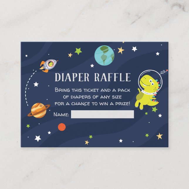 D'accompagnement Carte de boîtier Dinosaur Space Diaper (Devant)