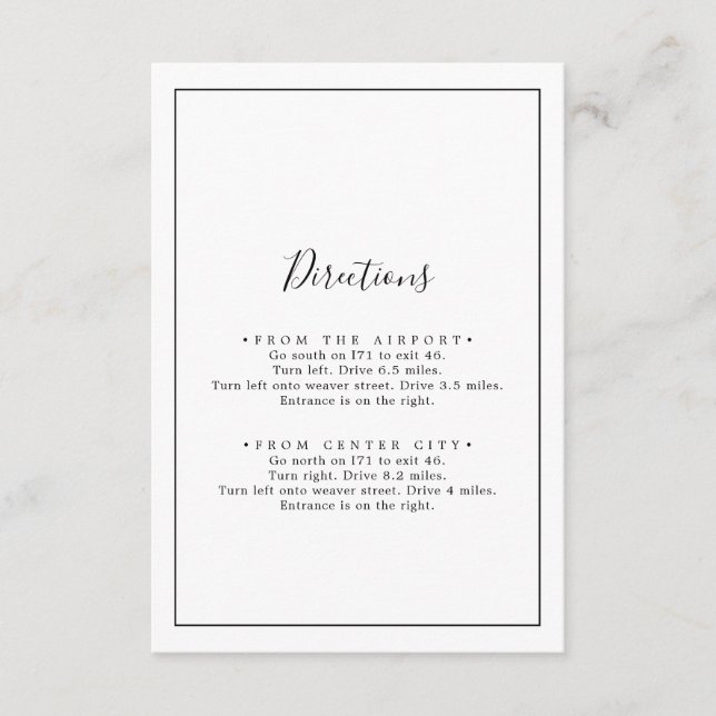 D'accompagnement Carte de boîtier d'instructions minimalistes (Devant)