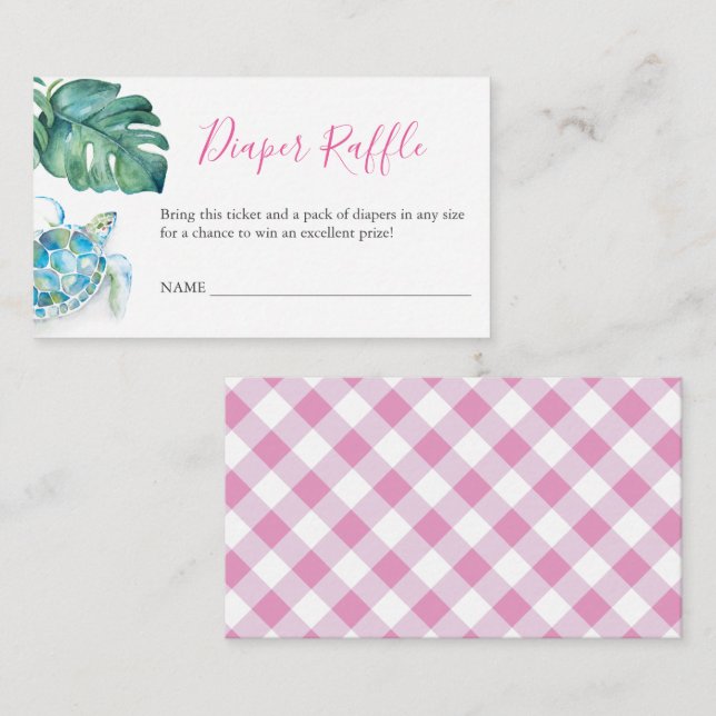 D'accompagnement Carte de boîtier d'invitation à la tortue de mer (Devant / Derrière)