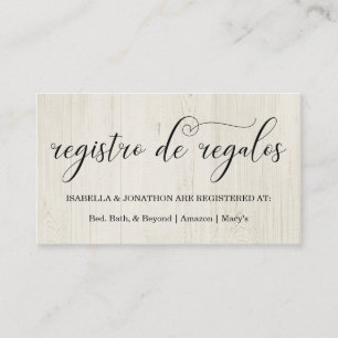 D'accompagnement Carte de boîtier du Registre espagnol de calligrap