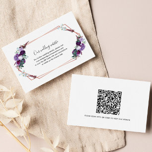 D'accompagnement Carte de boîtier du site Web du Mariage Floral vio