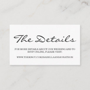 D'accompagnement Carte de boîtier du site Web mariage