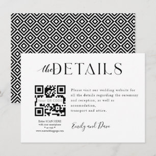 D'accompagnement Carte de boîtier du site Web mariage QR CODE