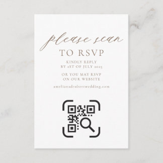 D'accompagnement Carte de boîtier du site Web mariage QR Code RSVP 