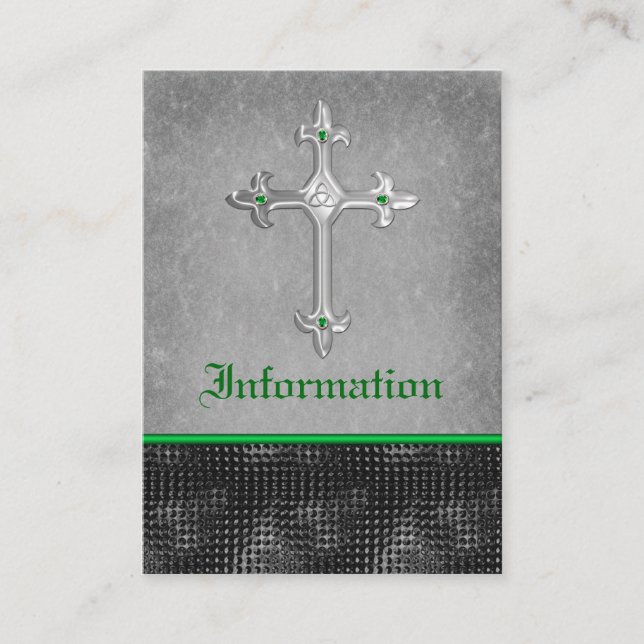 D'accompagnement Carte de boîtier Emerald Celtic Cross Noir, gris (Devant)