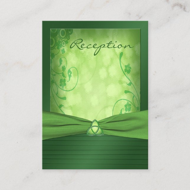 D'accompagnement Carte de boîtier Emerald Green Celtic Love (Devant)