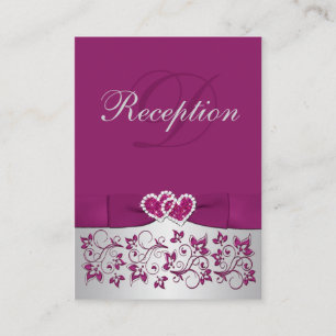 D'accompagnement Carte de boîtier en fleurs d'argent violet RIBBON