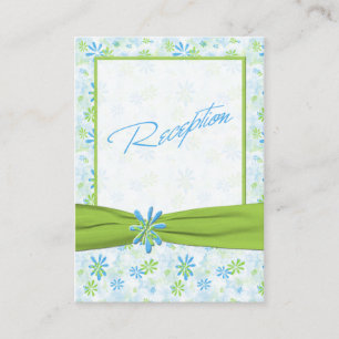 D'accompagnement Carte de boîtier en fleurs vert et bleu citron ver