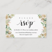 Carte de boîtier en ligne RSVP, Florales de Pousse