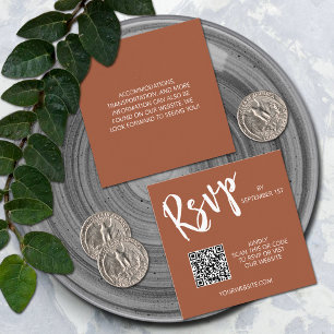 D'accompagnement Carte de boîtier en terre cuite de code QR mariage