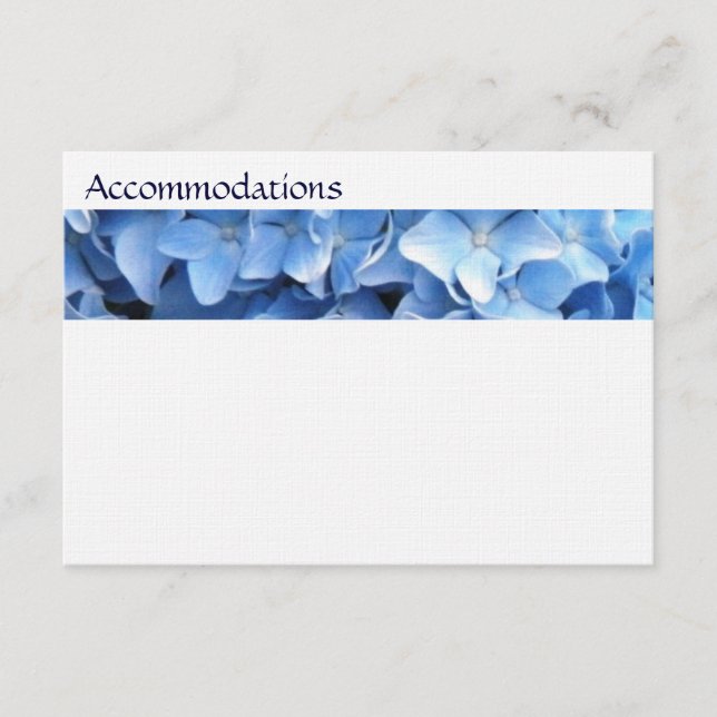 D'accompagnement Carte de boîtier Floral Blue Hydrangea (Devant)