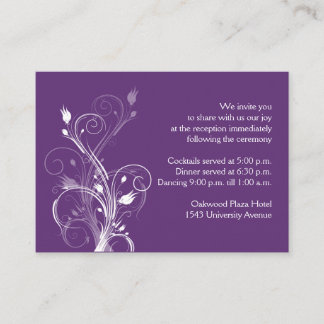 D'accompagnement Carte de boîtier floral violet et blanc