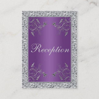 D'accompagnement Carte de boîtier florale à huile d'argent violet e