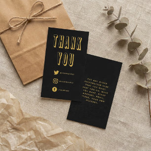 D'accompagnement Carte de boîtier Gold bold merci