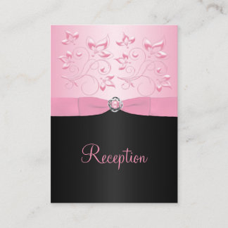 D'accompagnement Carte de boîtier Loveknot Black et Pink Pearl