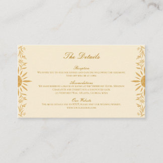D'accompagnement Carte de boîtier Mariage à brillance solaire jaune