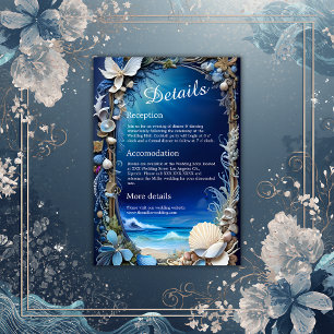D'accompagnement carte de boîtier mariage à vibe bleue