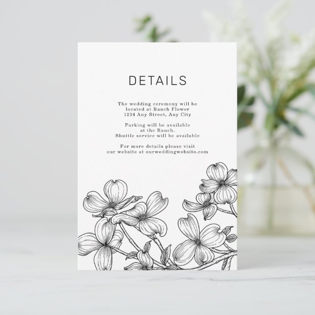 D'accompagnement Carte de boîtier Mariage Anemone Bouquet (Debout devant)