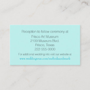 D'accompagnement Carte de boîtier Mariage Aquamarine