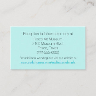 D'accompagnement Carte de boîtier Mariage Aquamarine