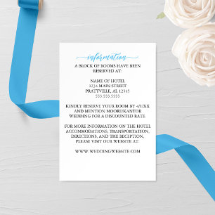 D'accompagnement Carte de boîtier Mariage Blue Calligraphy