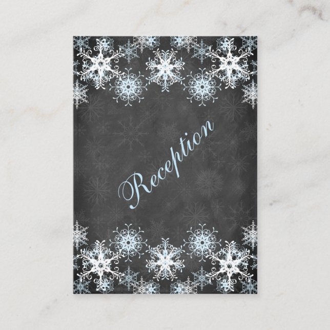 D'accompagnement Carte de boîtier Mariage cool Blue Snowy (Devant)