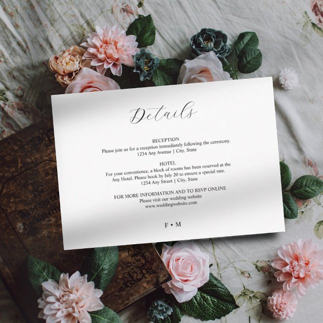D'accompagnement Carte de boîtier mariage de calligraphie simple et (Créateur téléchargé)