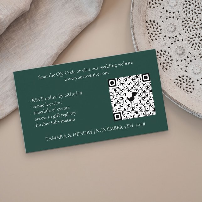 D'accompagnement Carte de boîtier Mariage de code QR RSVP en ligne  (Créateur téléchargé)