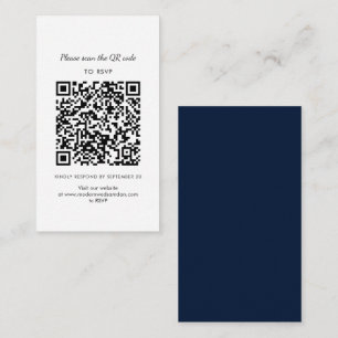 D'accompagnement Carte de boîtier Mariage de code QR RSVP moderne