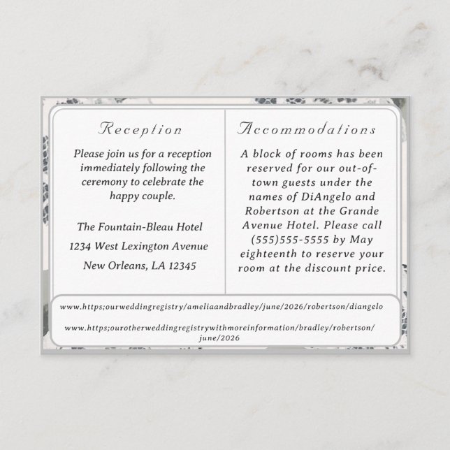 D'accompagnement Carte de boîtier Mariage en dentelle rose Champagn (Devant)