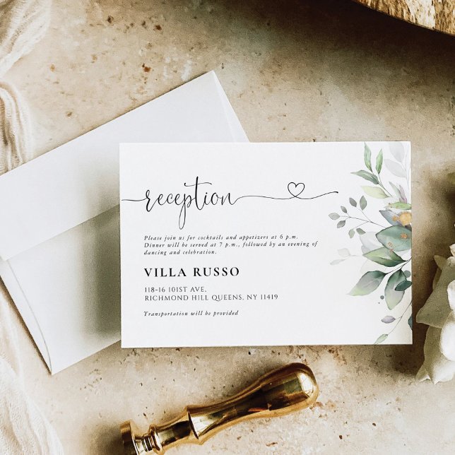 D'accompagnement Carte de boîtier Mariage Eucalyptus Leaf (Créateur téléchargé)