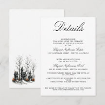 Carte de boîtier Mariage Halloween Village